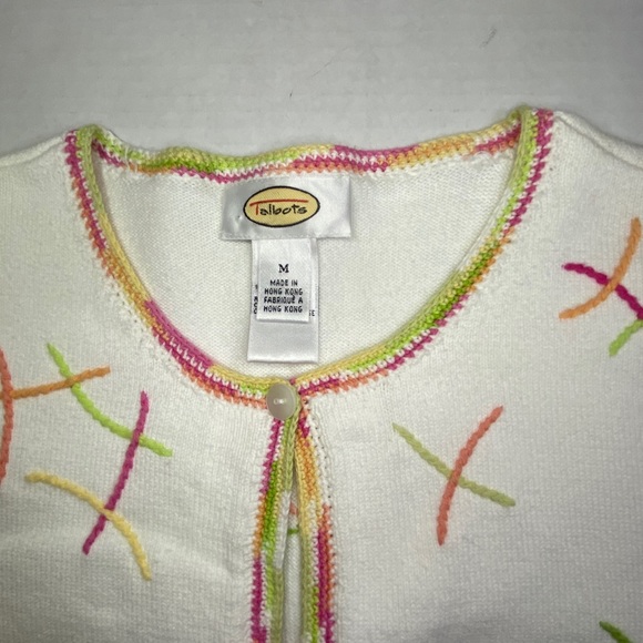 Talbots Embroidered One Button Cardigan Size M - Picture 5 of 7